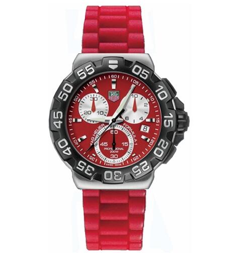 Tag Heuer Formula 1 Red Dial 41mm Chronograph Men's Watch CAH1112.BT0706